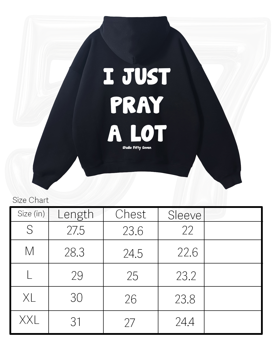 HEART STITCHED PRAY HOODIE