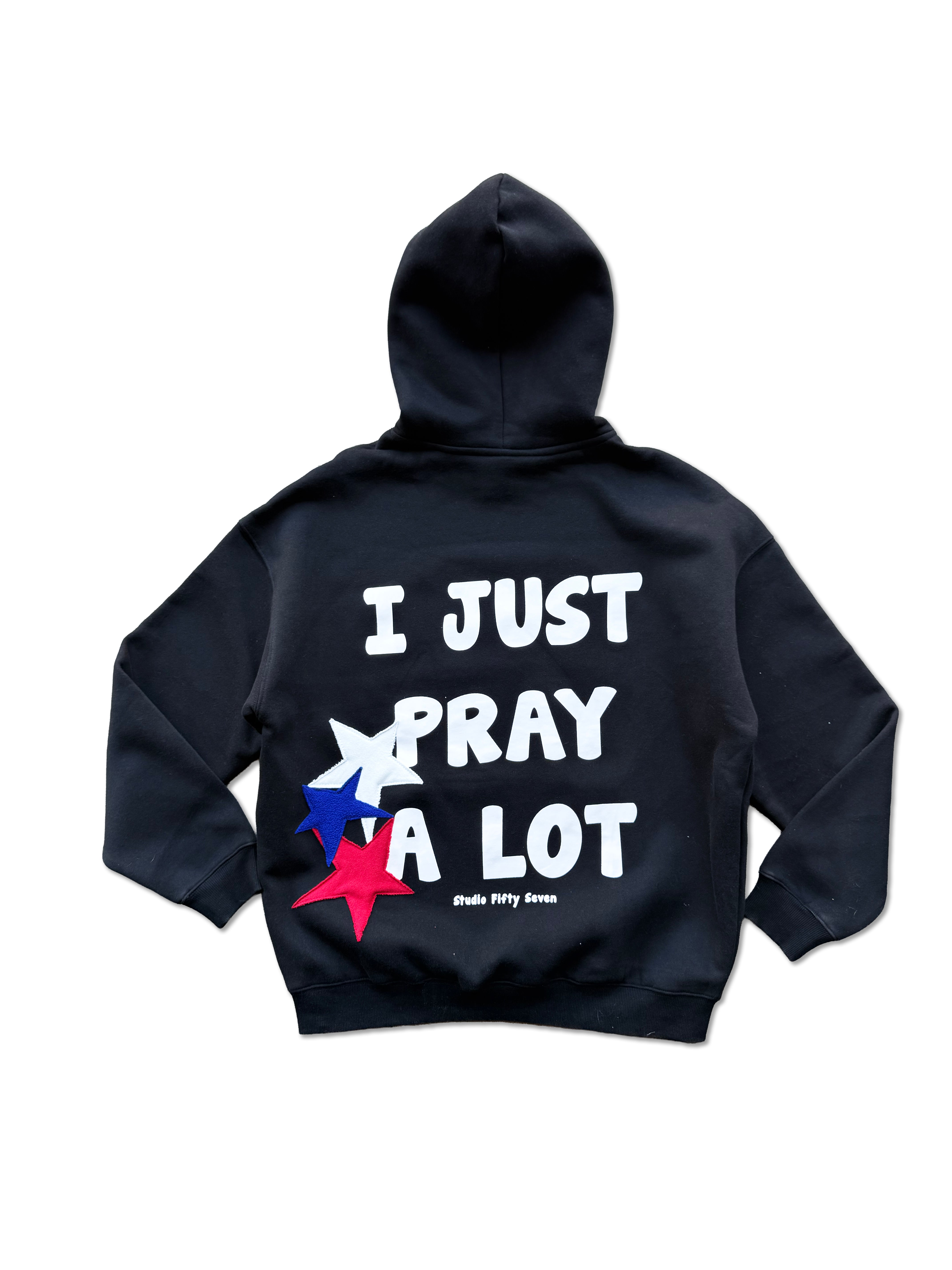 PRAY A LOT STAR PATCH HOODIE
